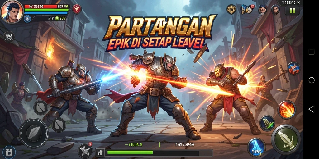 Tangkapan layar gameplay <strong>116X</strong> menunjukkan aksi combat yang mendebarkan.