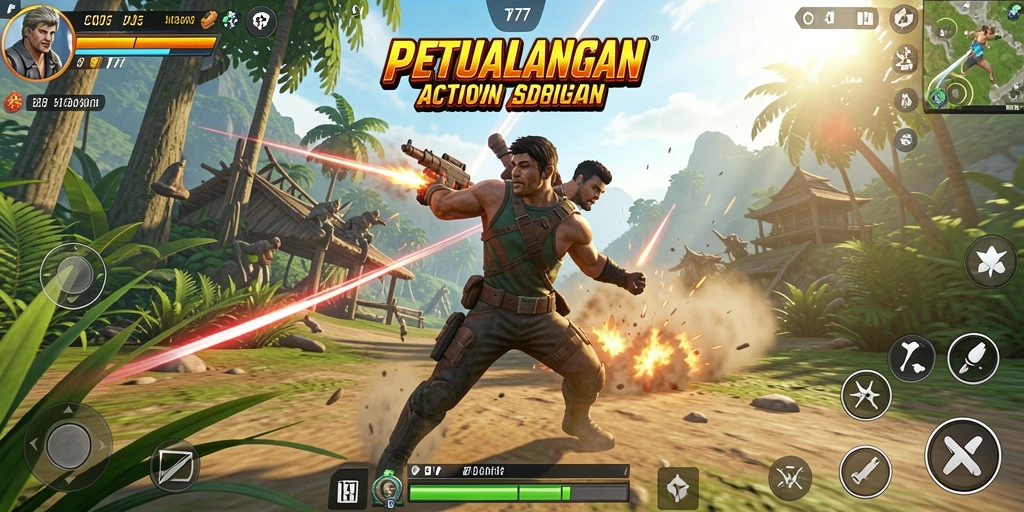 Tampilan gameplay menegangkan dan seru di COO77.