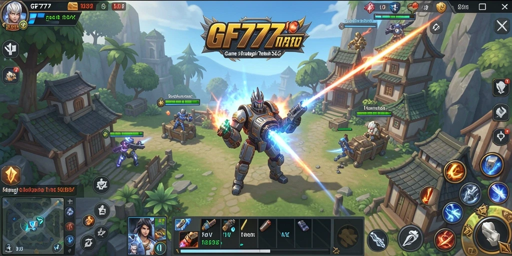 Tampilan gameplay menarik di GF777 dengan pertempuran strategi.