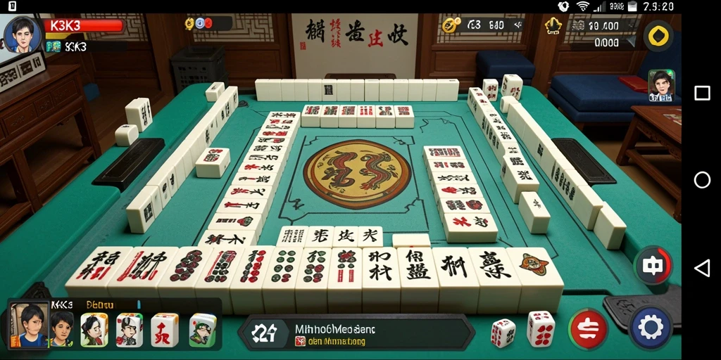 Tampilan menarik dari gameplay Mahjong di K3K3.