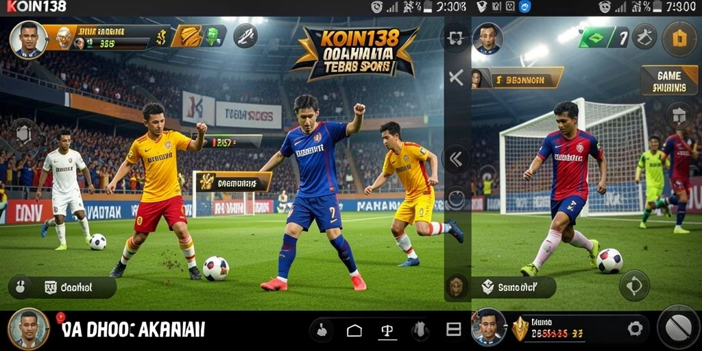 Screenshot KOIN138 menampilkan gameplay seru dalam pertandingan olahraga.