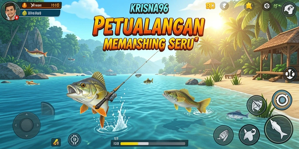 Tangkapan ikan besar dalam gameplay KRISNA96