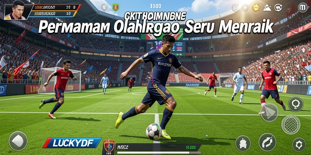 Screenshot gameplay <strong>LUCKYDF</strong> yang menunjukkan momen seru di lapangan.