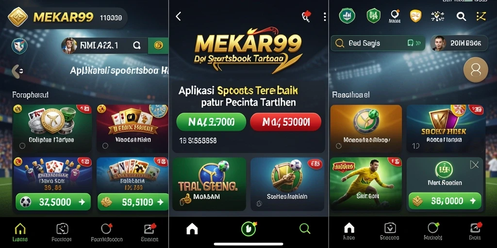 Tampilan screenshot gameplay MEKAR99 dengan fitur Sportsbook.