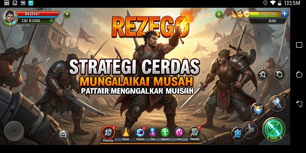 Tangkapan layar menunjukkan aksi strategis dalam permainan REZEGO.