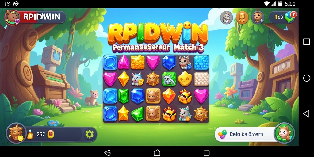 Gameplay Match-3 yang seru dan penuh warna di RPIDWIN.